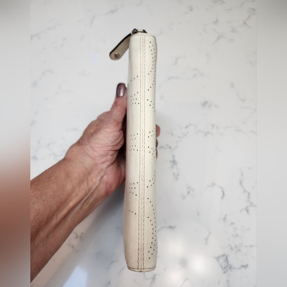 Coach White Wallet with Signature Perforated Design - Picture 6 of 13